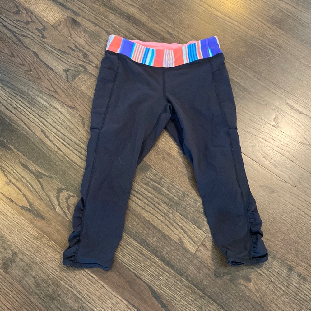 Ivivva Lululemon Kids Brand Black Leggings 14 Girl EUC